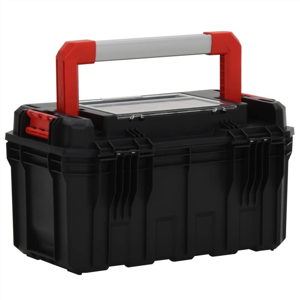 Tool Box Black And Red 45x28x26.5 Cm 12 Tool Box Black and Red 45x28x26.5 cm