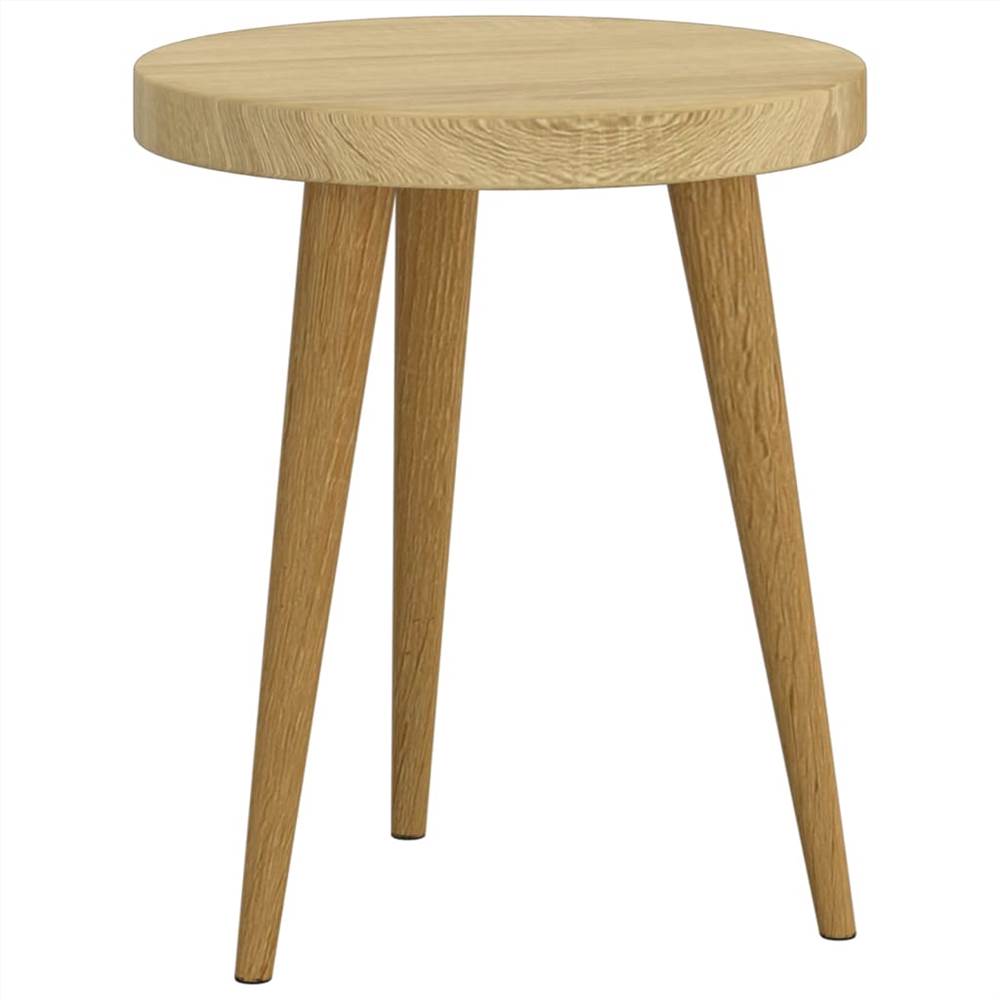 3 Piece Side Table Set Light Brown MDF and Iron