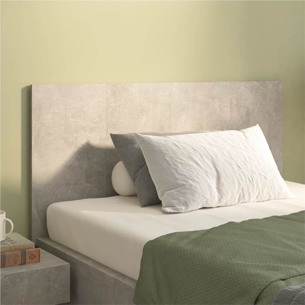 Bed Headboard Concrete Grey 120x1.5x80 cm Engineered Wood