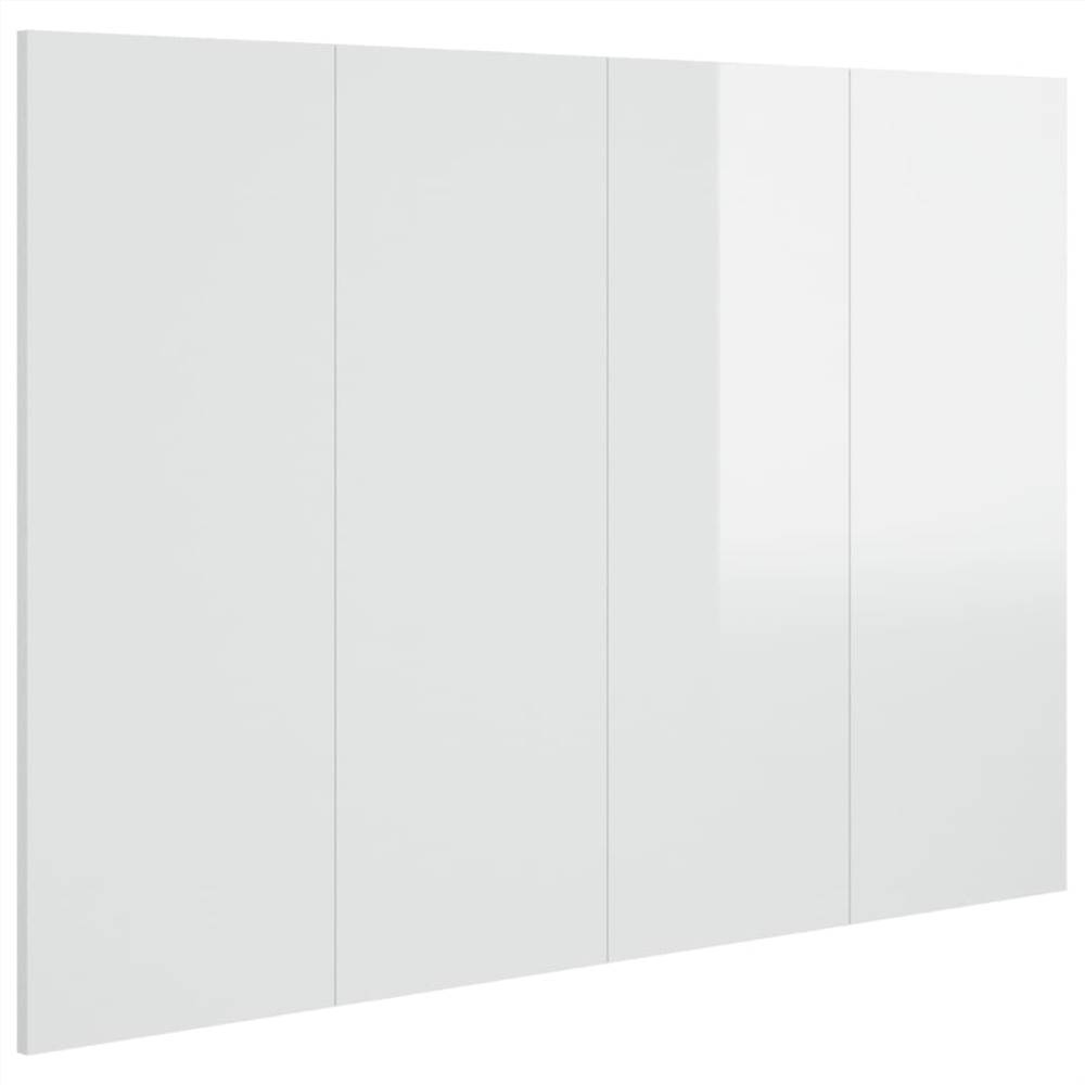 Bed Headboard High Gloss White 120x1.5x80 cm Engineered Wood