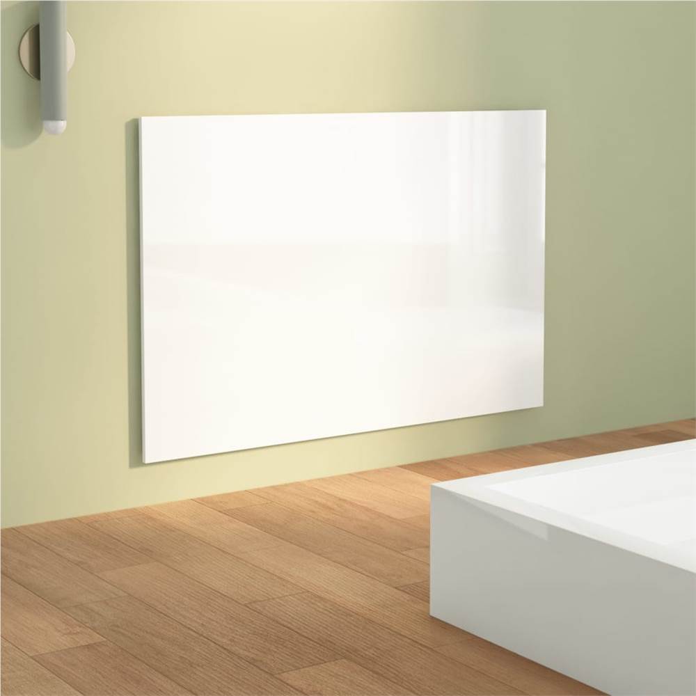 Bed Headboard High Gloss White 120x1.5x80 cm Engineered Wood