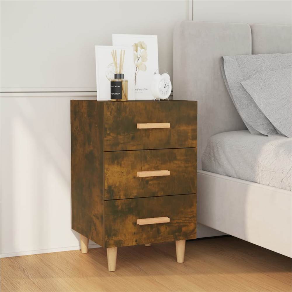 

Bedside Cabinet Smoked Oak 40x40x66 cm Engineered Wood