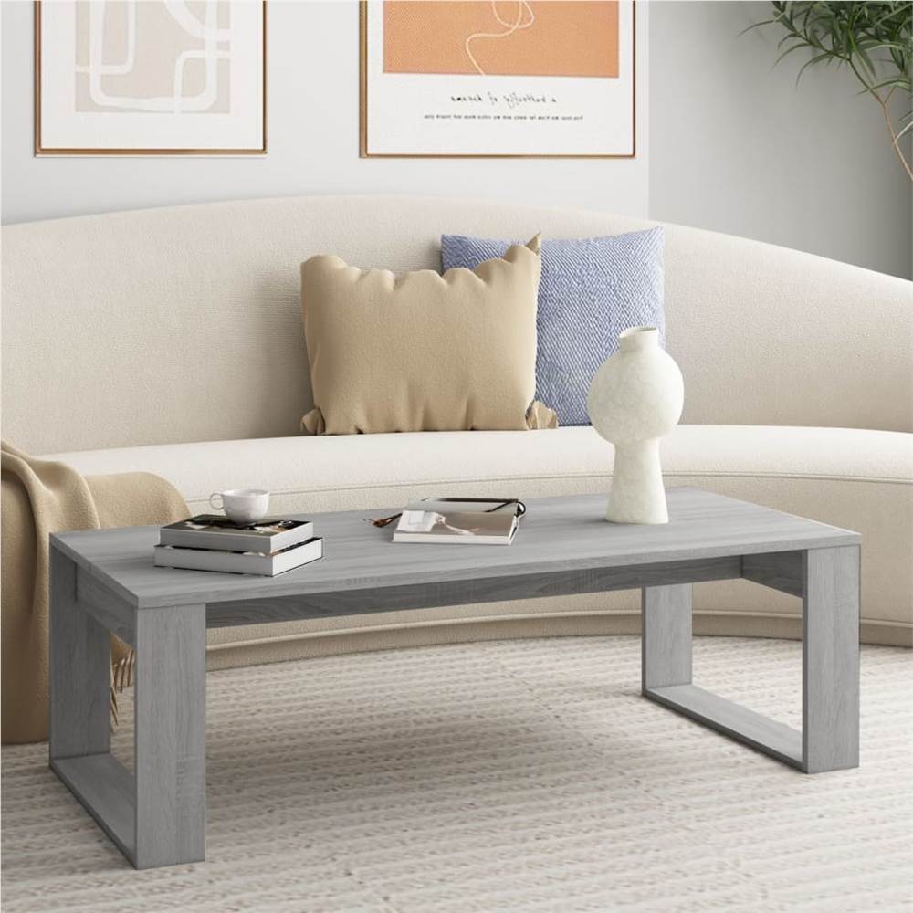 Coffee Table Grey Sonoma 110x50x35 cm Engineered Wood
