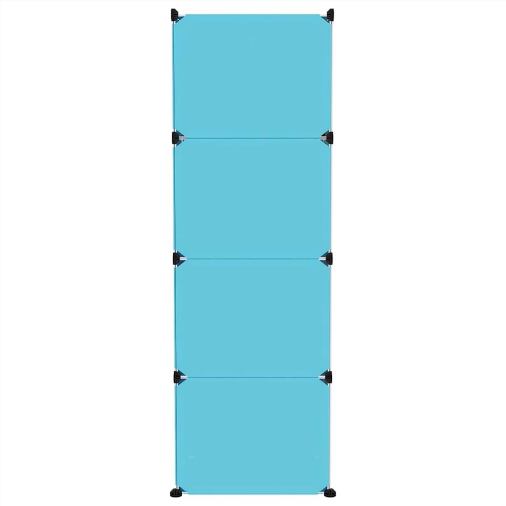 Cube Storage Cabinet for Kids with 12 Cubes Blue PP