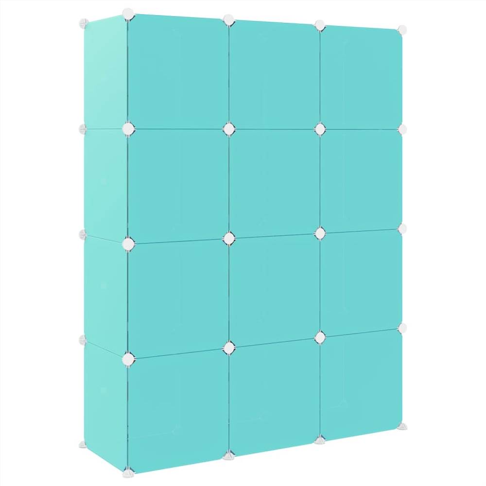 Cube Storage for Kids with 12 Cubes Green PP