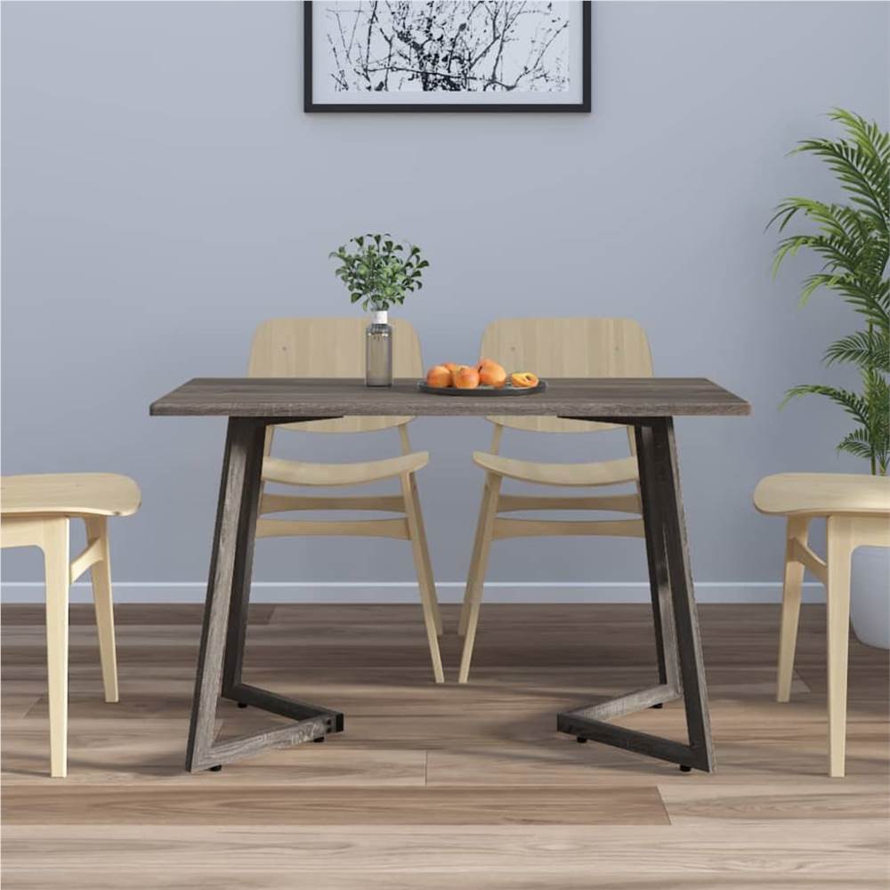 

Dining Table Grey 120x60x74 cm MDF and Iron