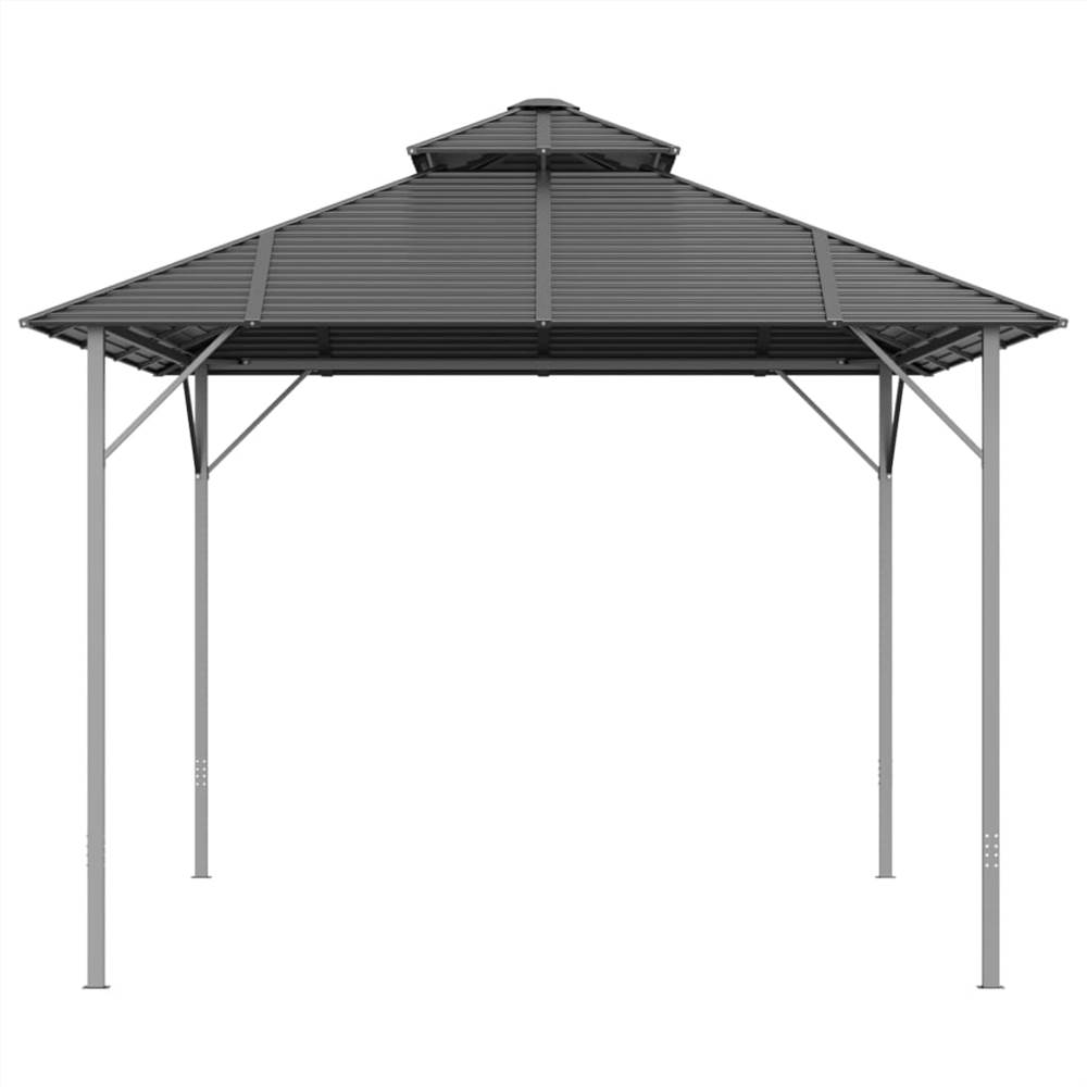 Gazebo with Double Roof 3x4 m Anthracite