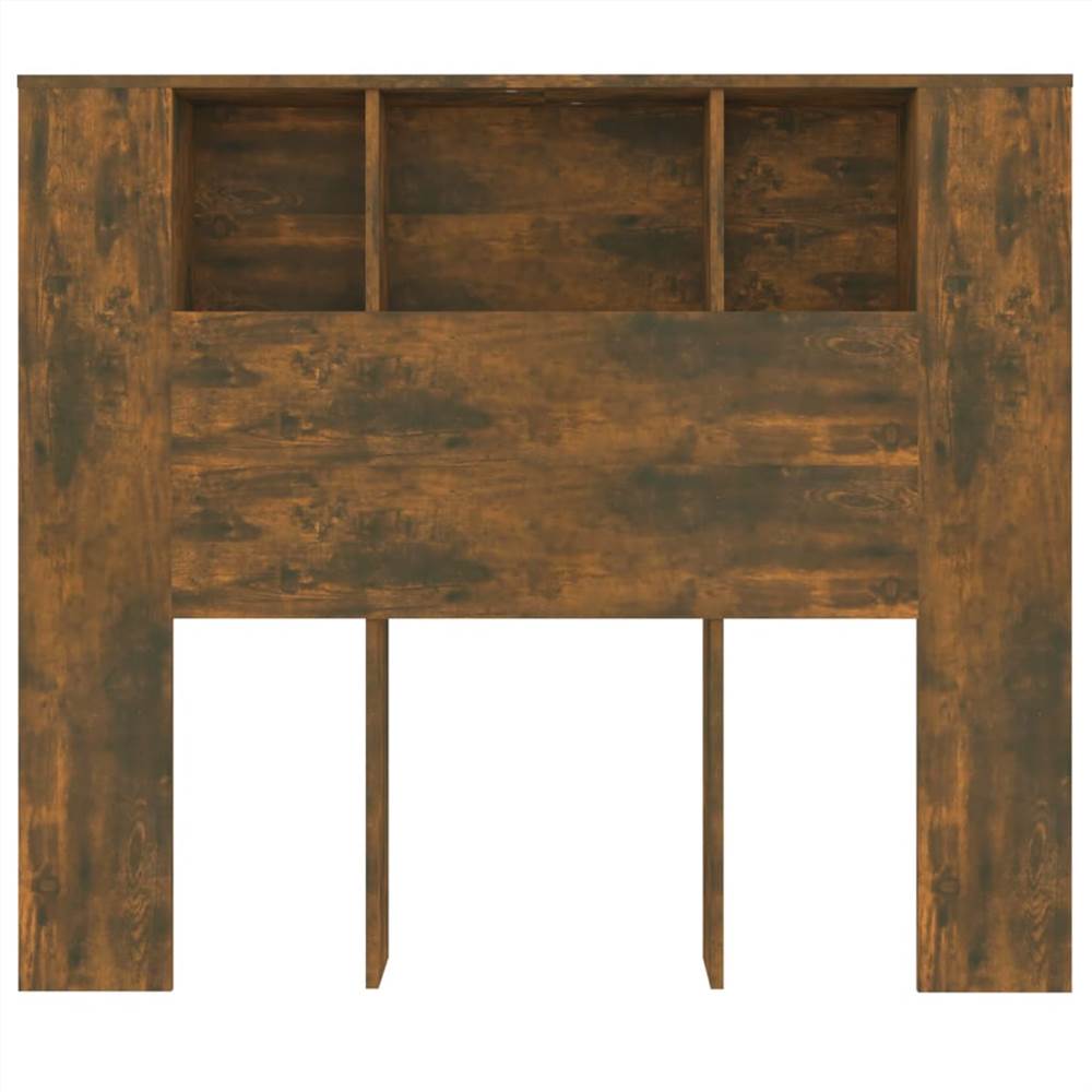 Headboard Cabinet Smoked Oak 120x18.5x104.5 Cm 9 Headboard Cabinet Smoked Oak 120x18.5x104.5 cm