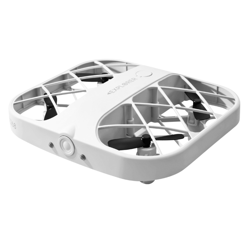 

JJRC H107 Mini RC Drone Dual Speed Headless Altitude Hold Mode White without Camera White - 2 Batteries