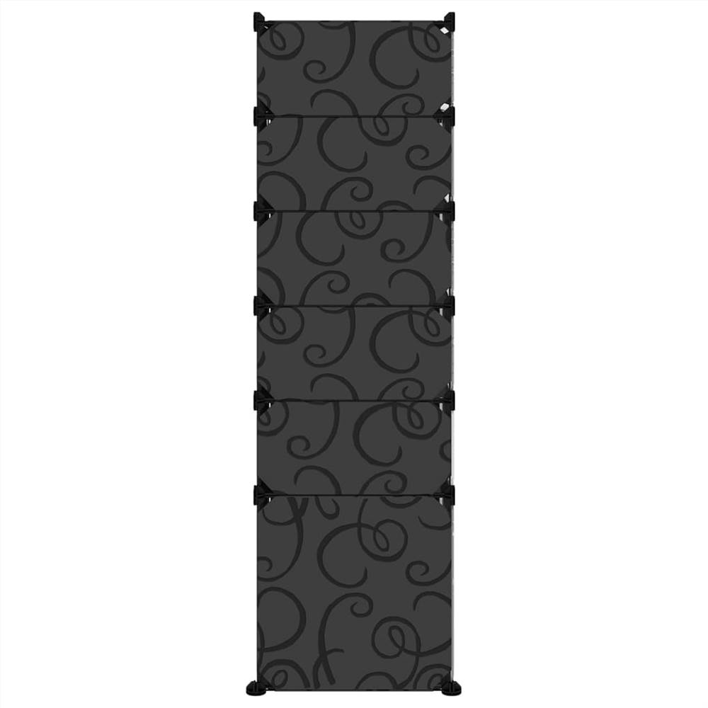 Shoe Rack Black 94x37x125 Cm PP 15 Shoe Rack Black 94x37x125 cm PP