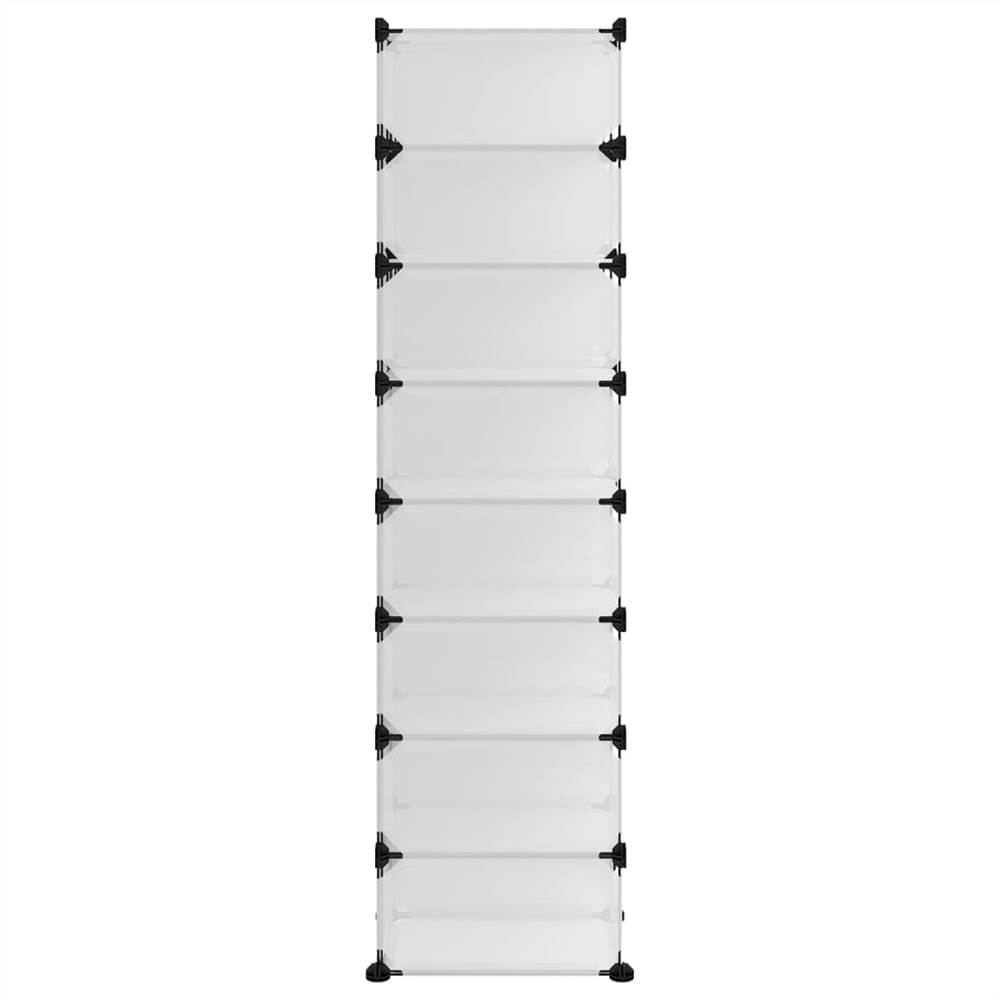 Shoe Rack Transparent 93x36.5x140 cm PP