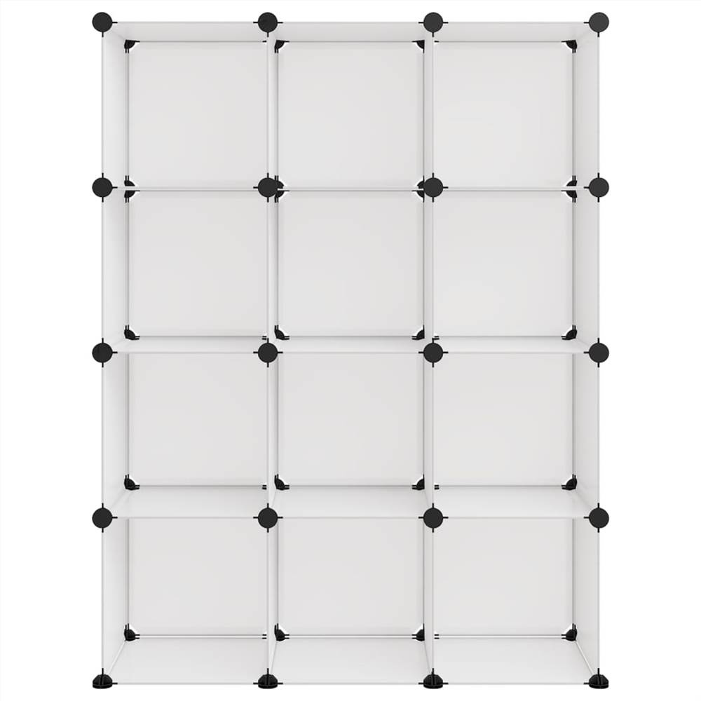 Storage Cube Organiser with 12 Cubes Transparent PP