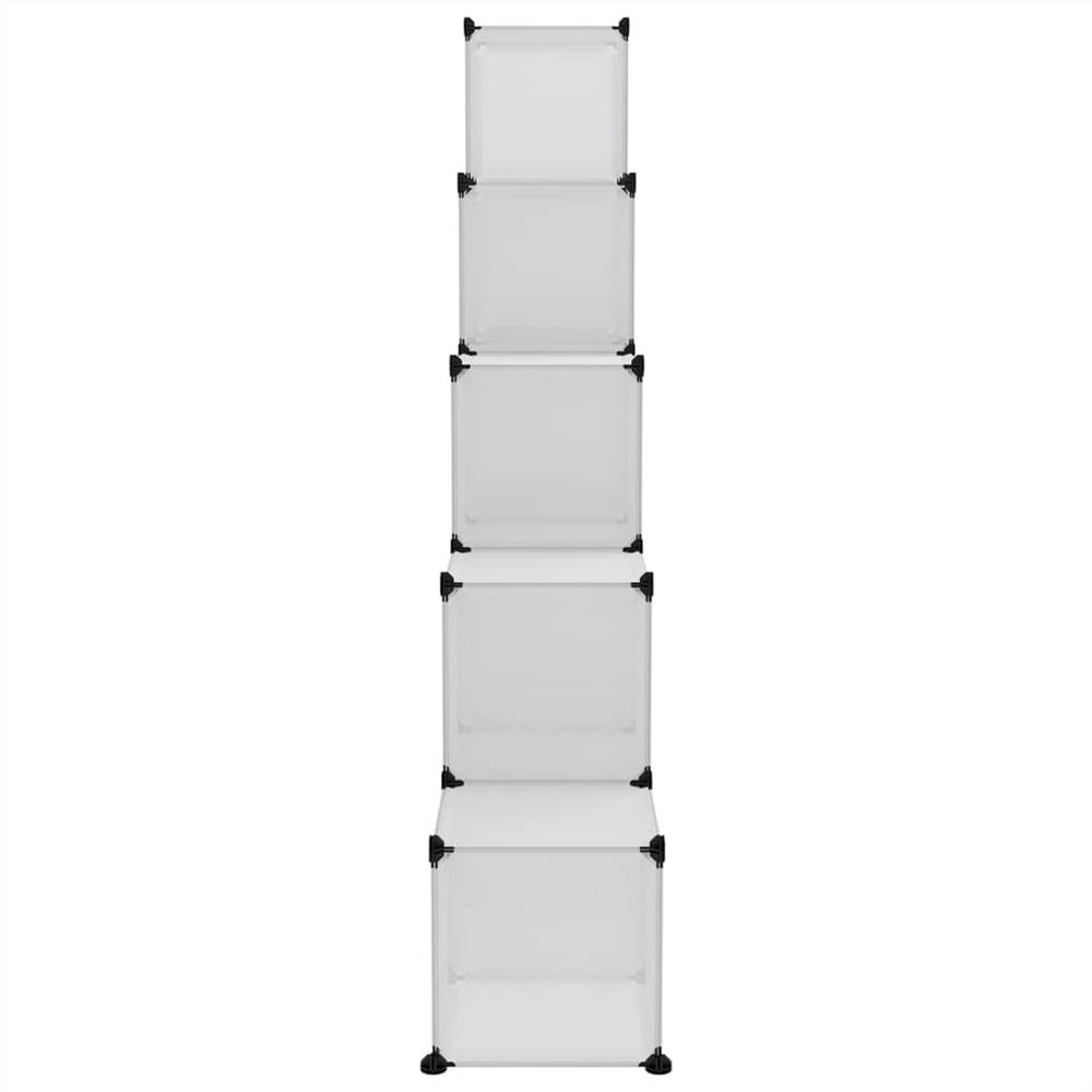 Storage Cube Organiser with 15 Cubes and Doors Transparent PP