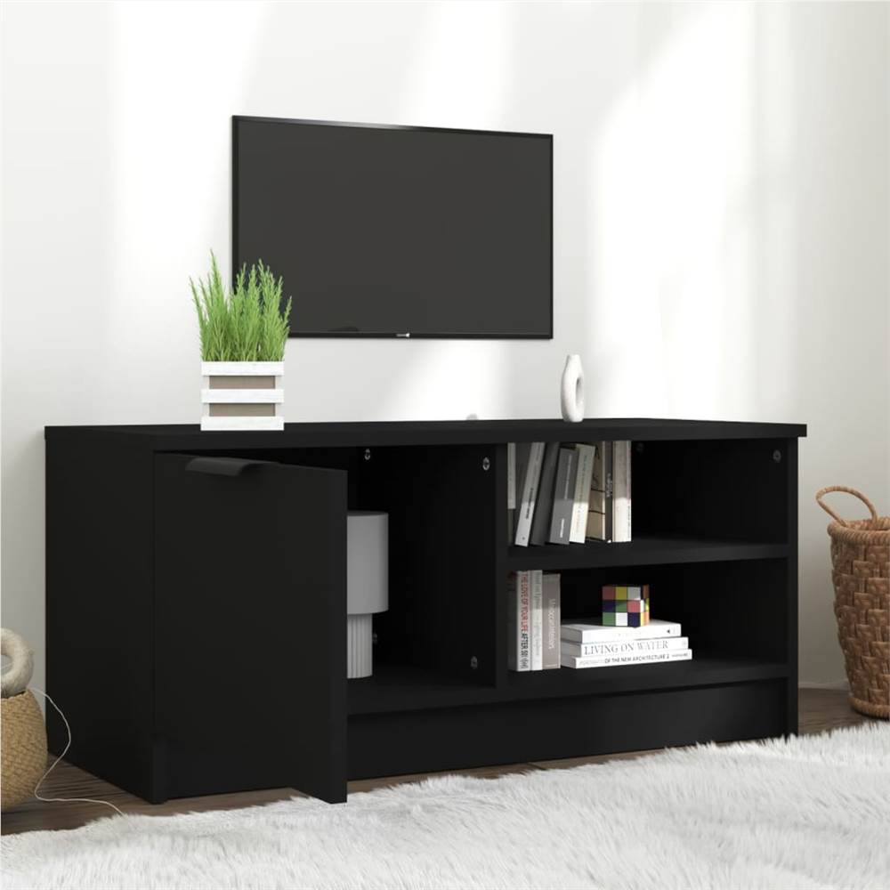 TV Cabinet Black 80x35x36.5 cm Engineered Wood