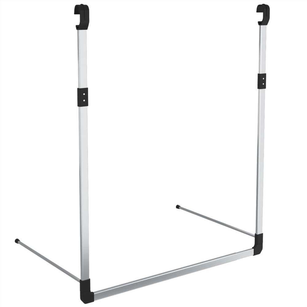 Telescopic Wardrobe Hanging Rail Silver