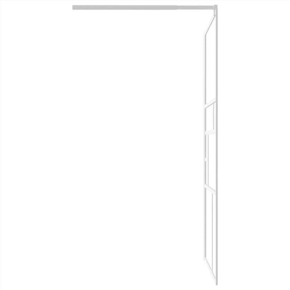 Walk-in Shower Wall 100x195 Cm ESG Glass White 12 Walk-in Shower Wall 100x195 cm ESG Glass White