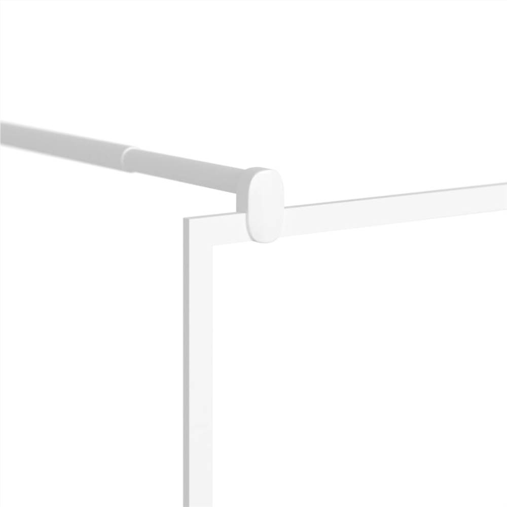 Walk-in Shower Wall 100x195 Cm ESG Glass White 13 Walk-in Shower Wall 100x195 cm ESG Glass White