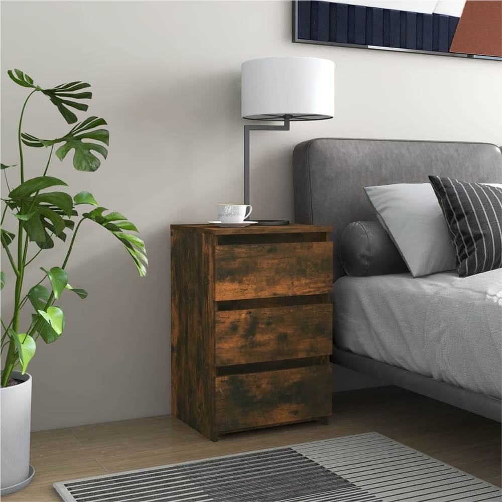 

Bed Cabinets 2 pcs Smoked Oak 40x35x62.5 cm Engineered Wood