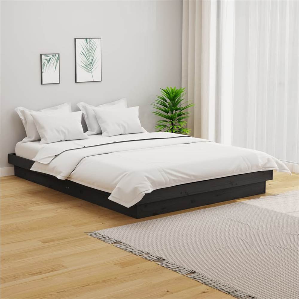 

Bed Frame Grey Solid Wood Pine 120x200 cm