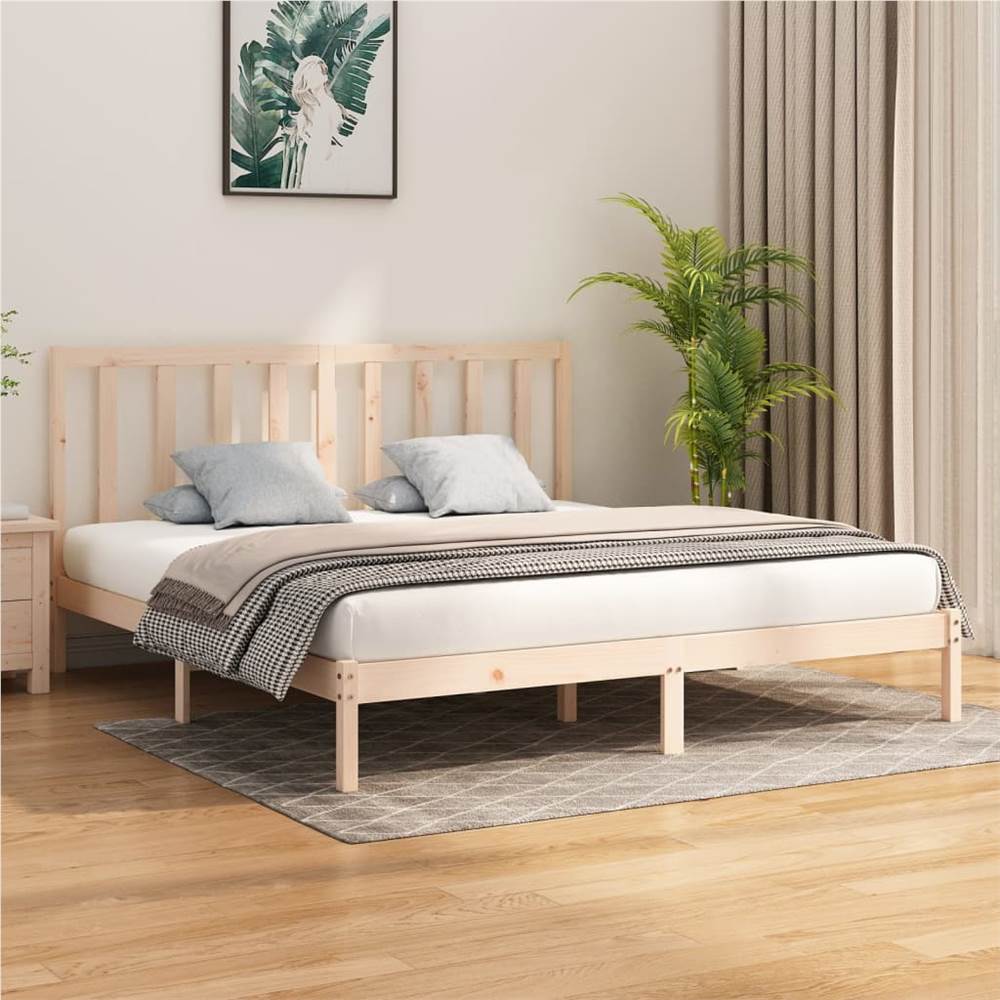 verkoopplan Dageraad Kaarsen Bed Frame Solid Wood 200x200 cm
