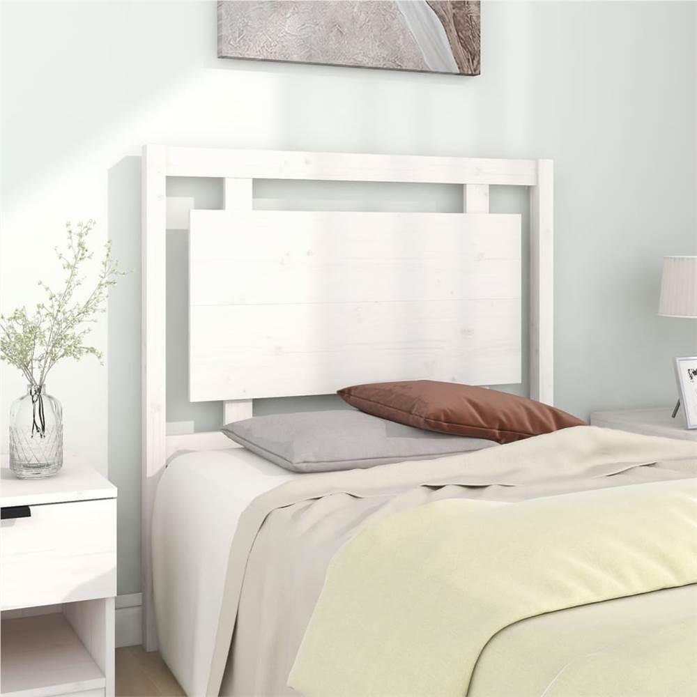 

Bed Headboard White 95.5x4x100 cm Solid Pine Wood