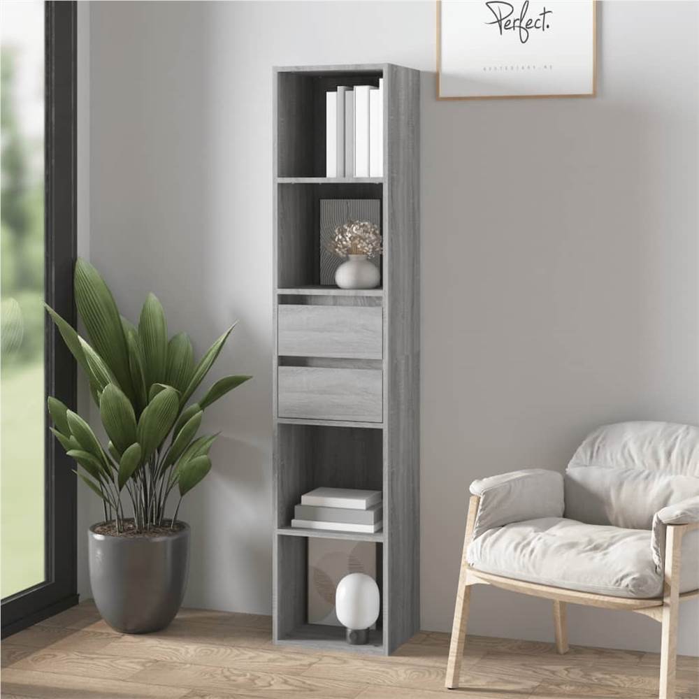 Book Cabinet Grey Sonoma 36x30x171 cm Engineered Wood