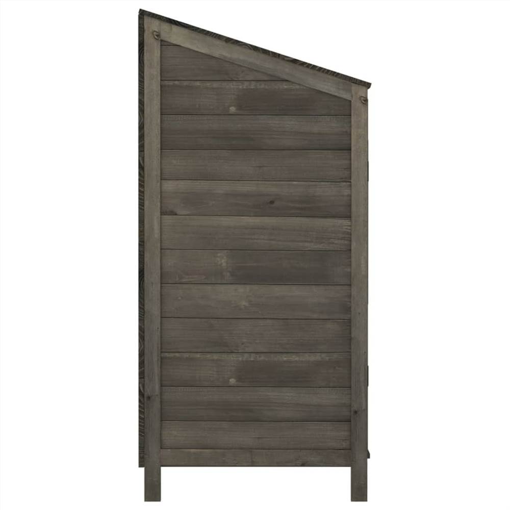 Garden Shed Anthracite 102x52x112 cm Solid Wood Fir