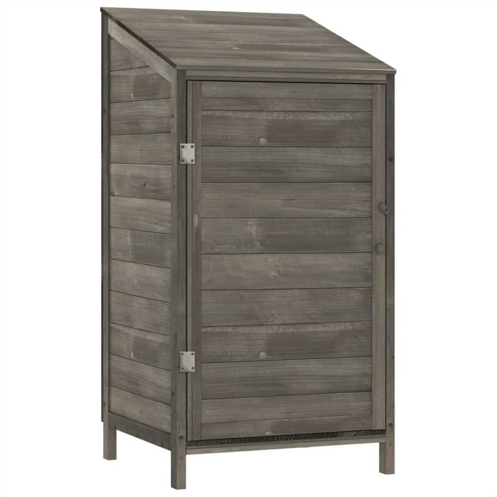 Garden Shed Anthracite 55x52x112 cm Solid Wood Fir