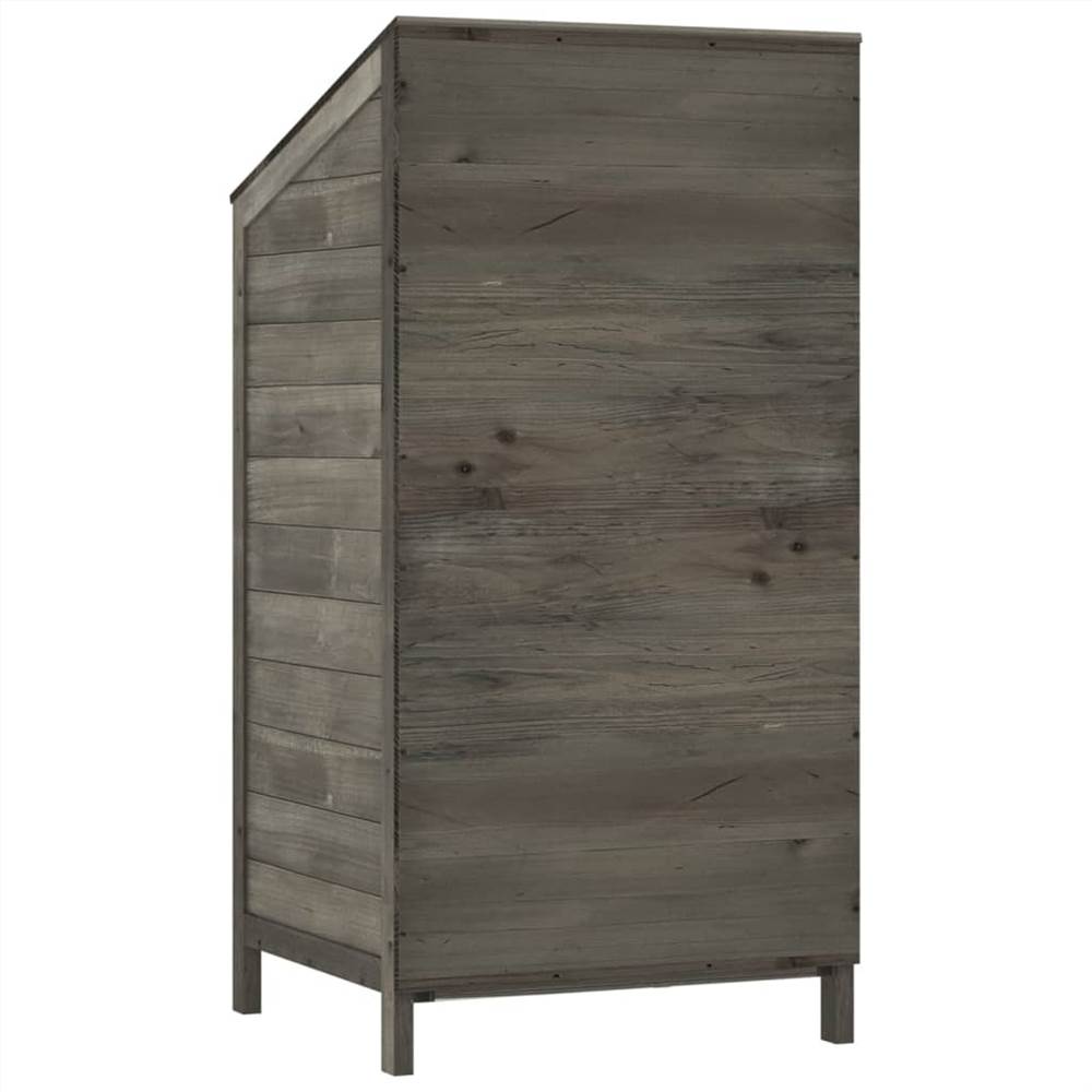 Garden Shed Anthracite 55x52x112 cm Solid Wood Fir