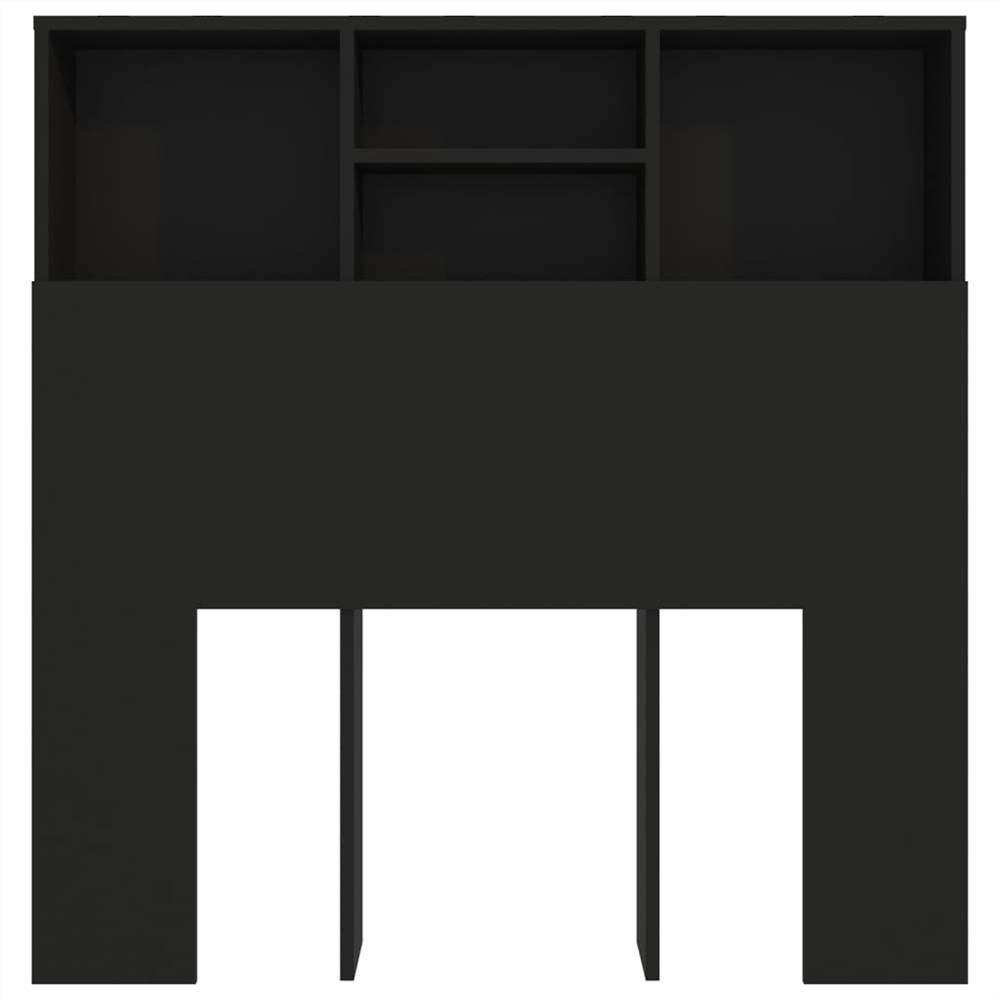 Headboard Cabinet Black 100x19x103.5 Cm 9 Headboard Cabinet Black 100x19x103.5 cm