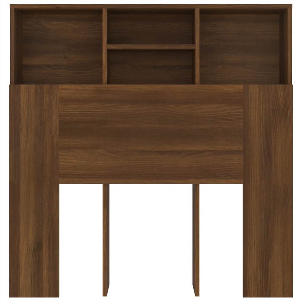 Headboard Cabinet Brown Oak 100x19x103.5 cm