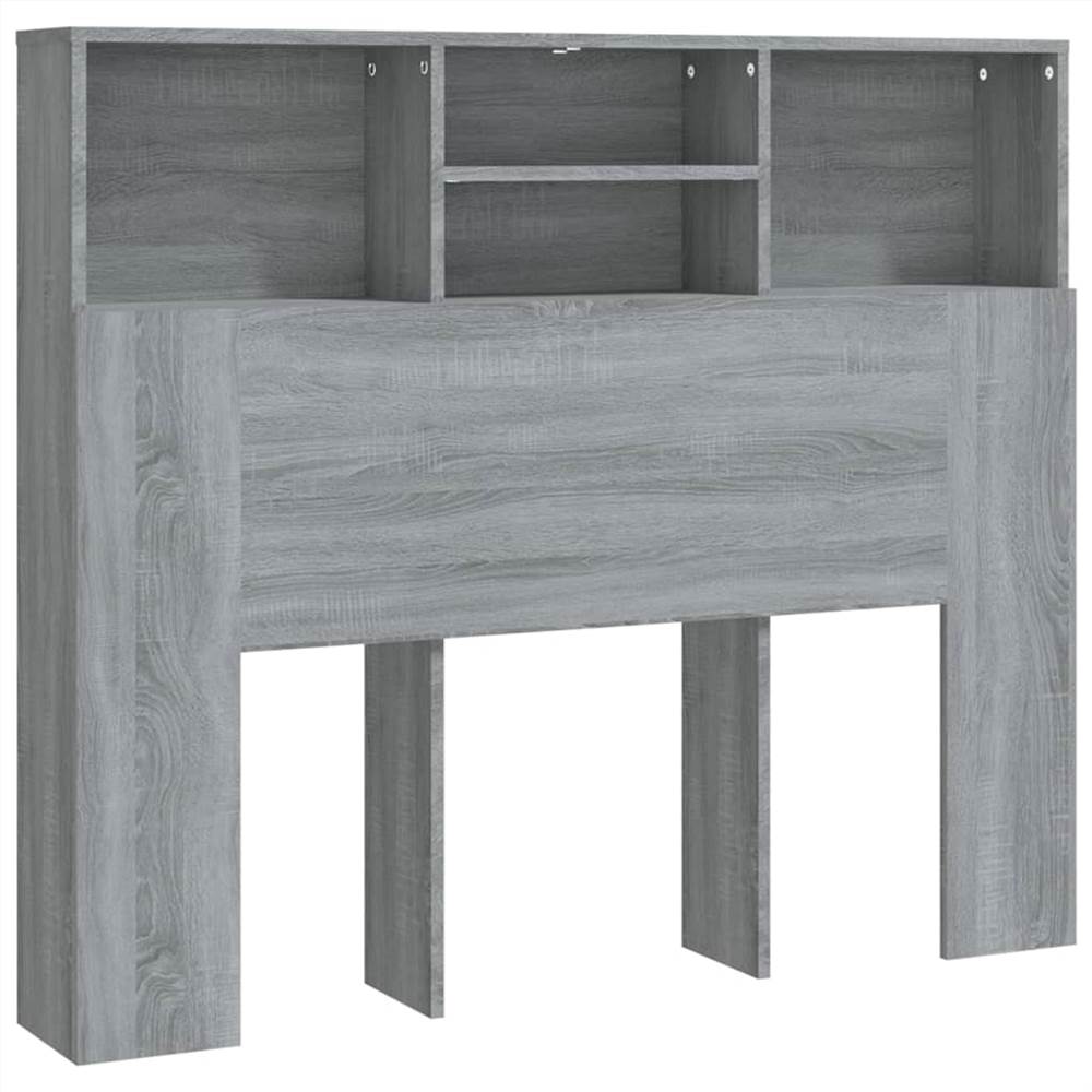 Headboard Cabinet Grey Sonoma 120x19x103.5 Cm 7 Headboard Cabinet Grey Sonoma 120x19x103.5 cm