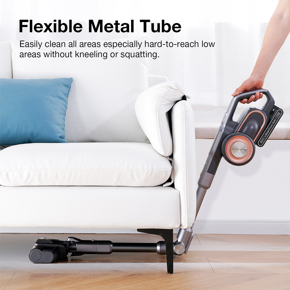 JIMMY H10 Flex Handheld Cordless Vacuum Cleaner, 245AW 26Kpa Suction, Intelligent Dust Sensor, Auto Power Adjust, 2500mAh Battery, 80Mins Runtime, 0.6L Dust Cup, With LED Headlights