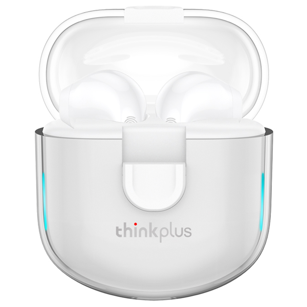 Lenovo Thinkplus LP12 TWS Headphones HiFi Stereo Touch Bluetooth Earbuds مع ميكروفون مزدوج - أبيض