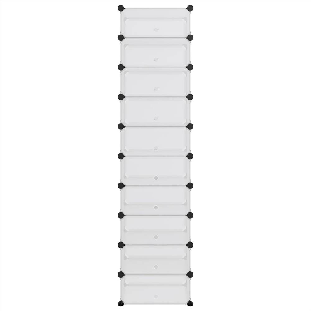 Shoe Rack Transparent 44x32x174 Cm PP 14 Shoe Rack Transparent 44x32x174 cm PP