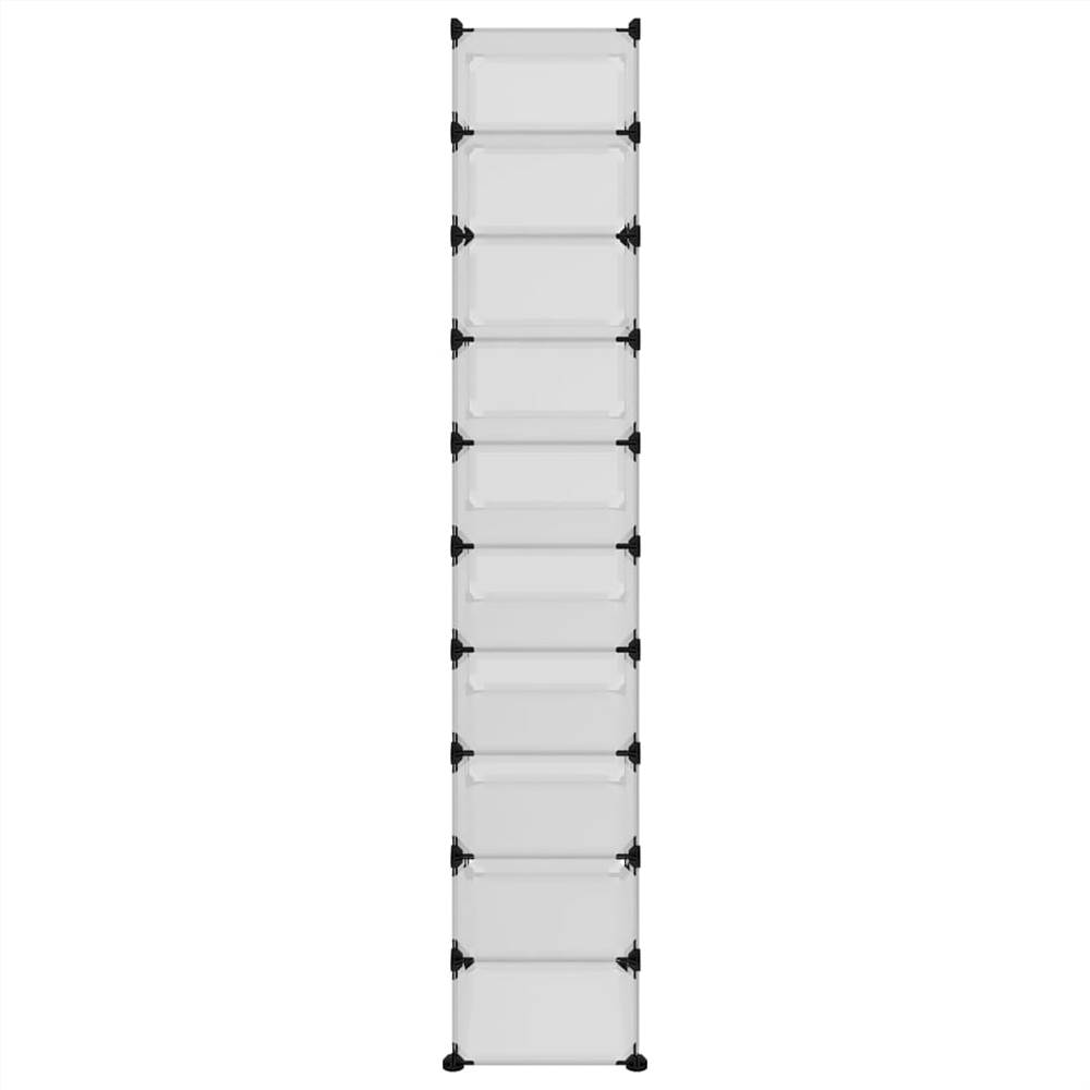 Shoe Rack Transparent 44x32x174 Cm PP 15 Shoe Rack Transparent 44x32x174 cm PP