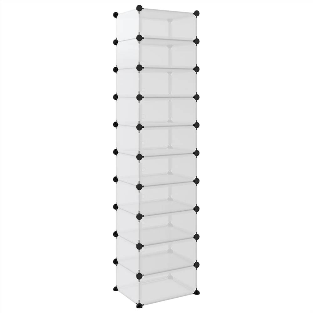 Shoe Rack Transparent 44x32x174 Cm PP 16 Shoe Rack Transparent 44x32x174 cm PP