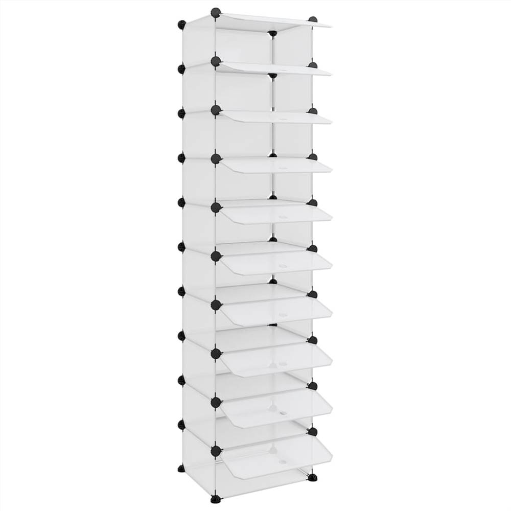 Shoe Rack Transparent 44x32x174 Cm PP 17 Shoe Rack Transparent 44x32x174 cm PP