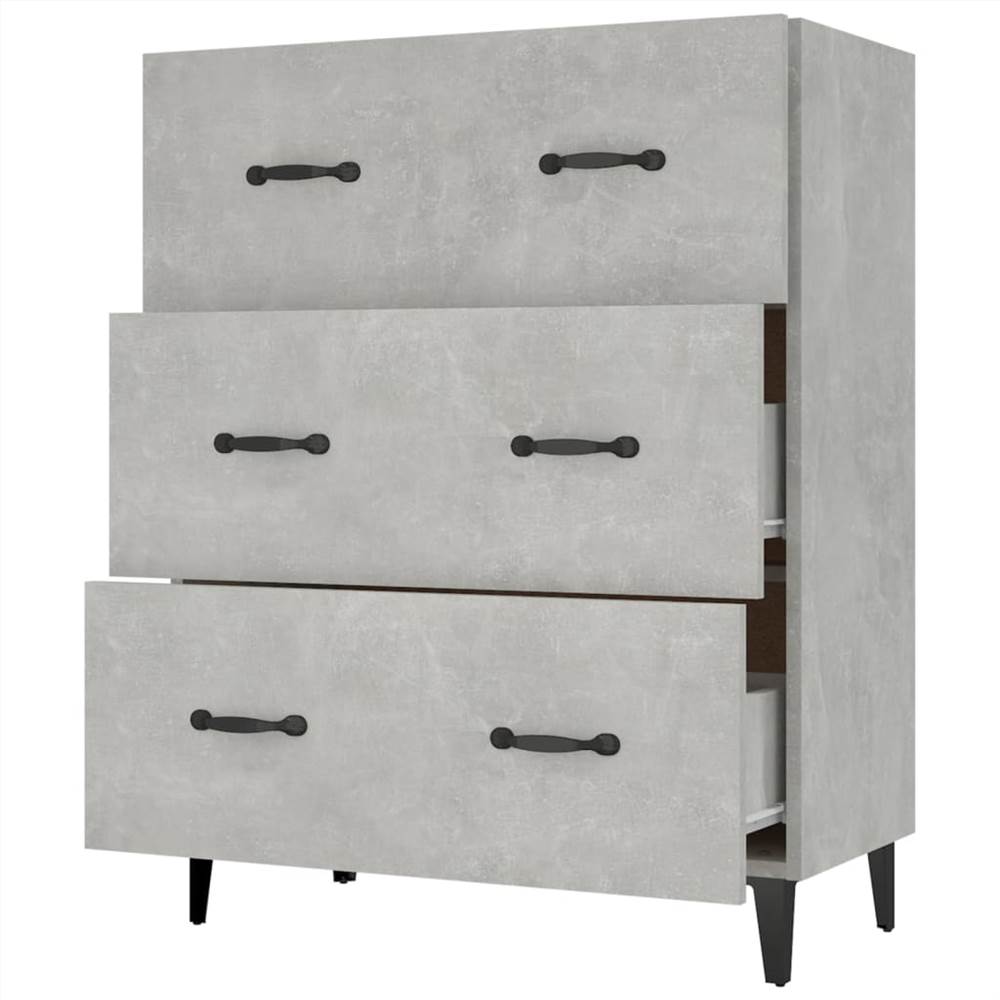 Sideboard Concrete Grey 69.5x34x90 Cm Engineered Wood 8 Sideboard Concrete Grey 69.5x34x90 cm Engineered Wood