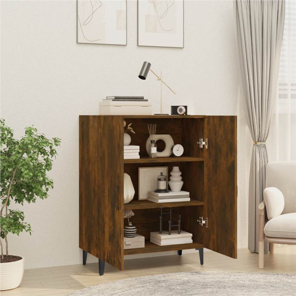 Sideboard Smoked Oak 70x34x90 Cm Engineered Wood 11 Sideboard Smoked Oak 70x34x90 cm Engineered Wood
