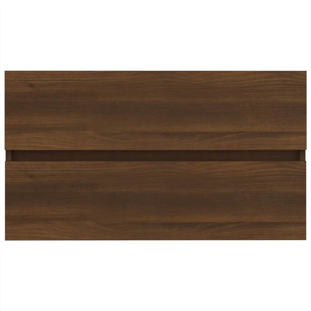 Sink Cabinet Brown Oak 80x38.5x45 cm Engineered Wood