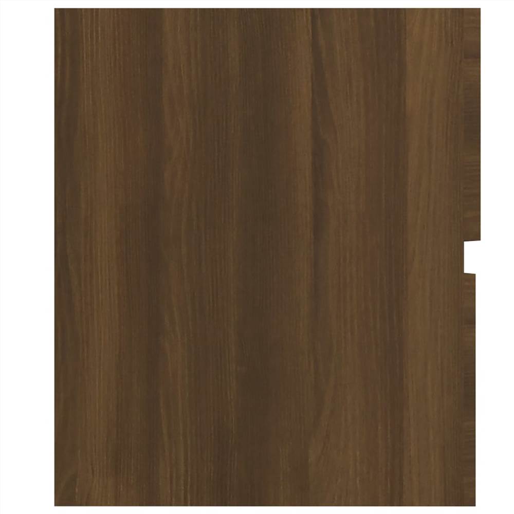 Sink Cabinet Brown Oak 80x38.5x45 cm Engineered Wood