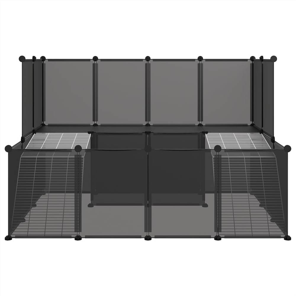 Small Animal Cage Black 143x107x93 cm PP and Steel