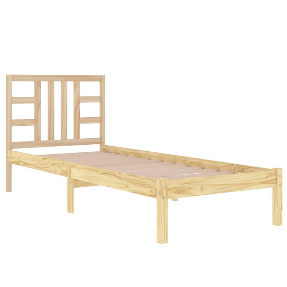 Bed Frame Solid Wood 90x190 Cm 3FT Single