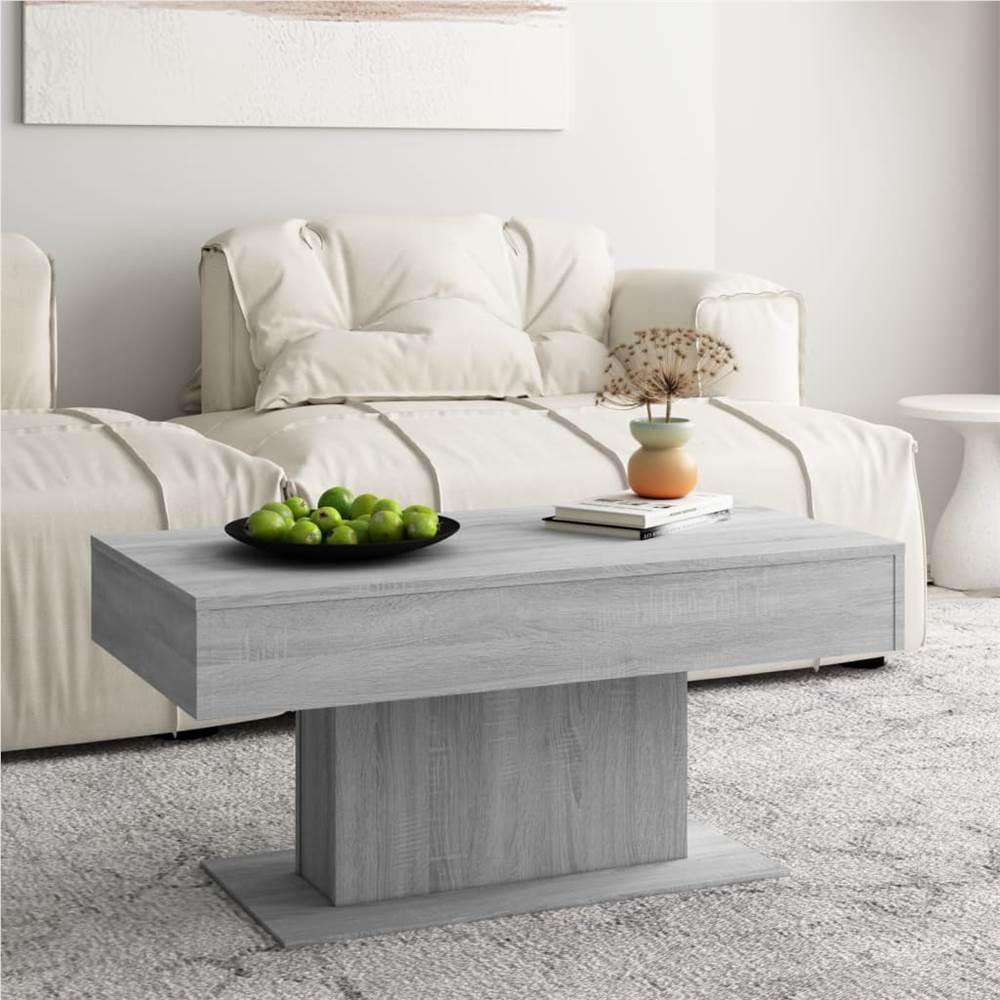 Tavolino da caffè grigio Sonoma 96x50x45 cm in multistrato di legno