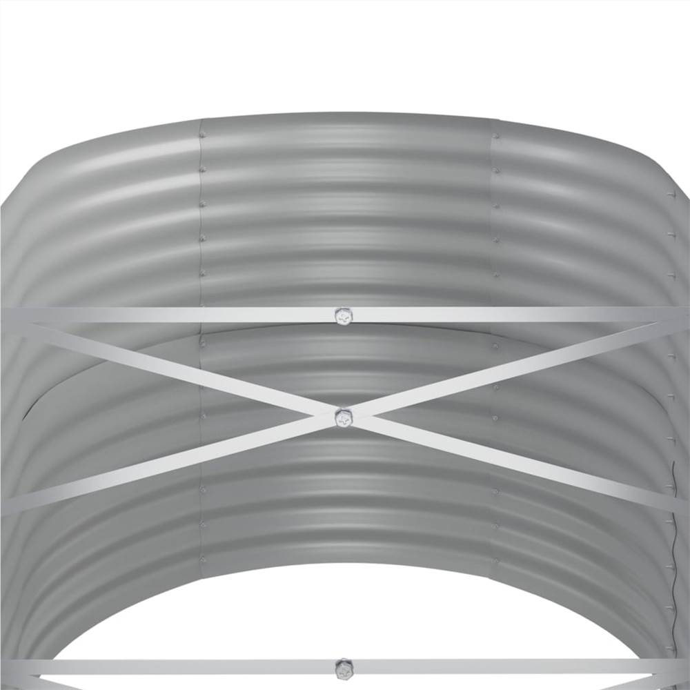 Garden Planter Powder-coated Steel 368x80x68 cm Green