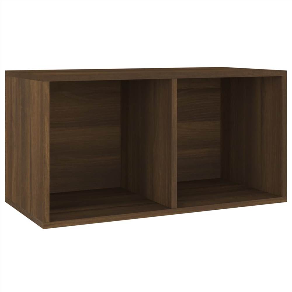 Vinyl Storage Box Brown Oak 71x34x36 cm Engineered Wood