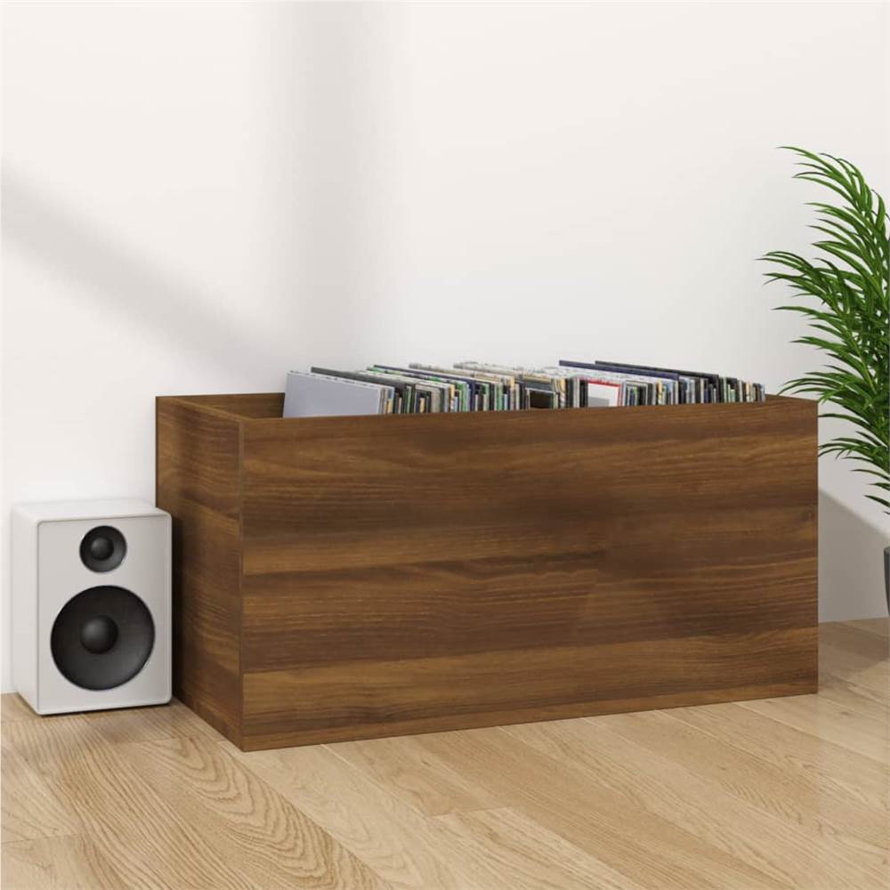 Vinyl Storage Box Brown Oak 71x34x36 cm Engineered Wood