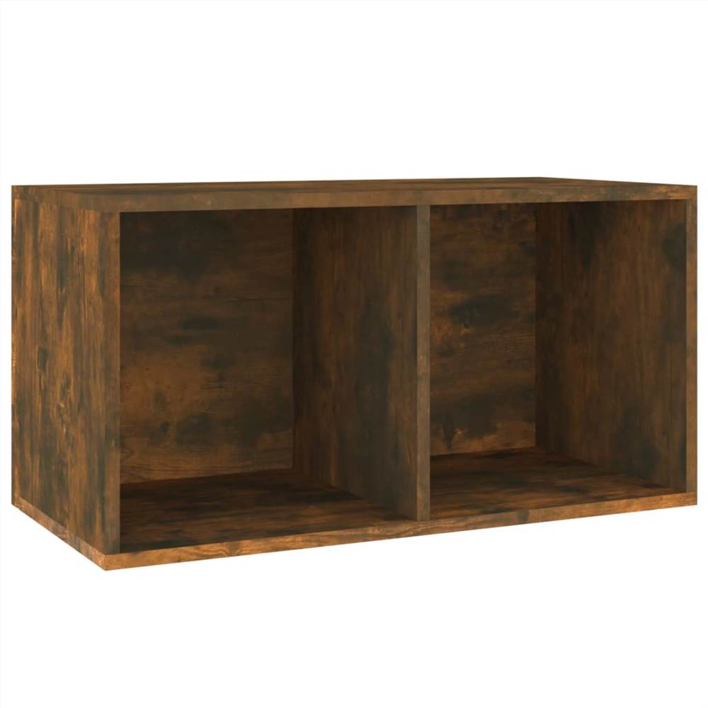 Vinyl Storage Box Smoked Oak 71x34x36 cm Engineered Wood