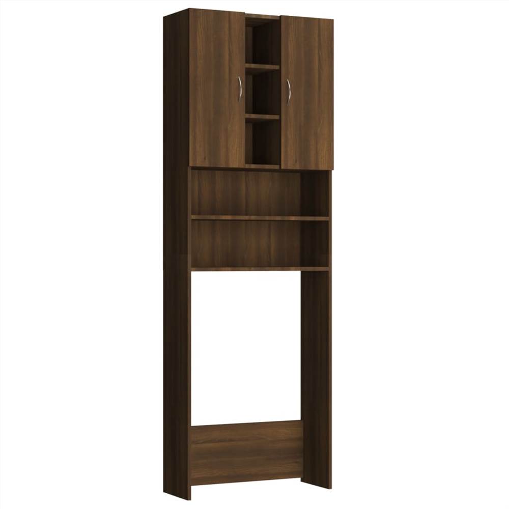 Washing Machine Cabinet Brown Oak 64x25.5x190 cm